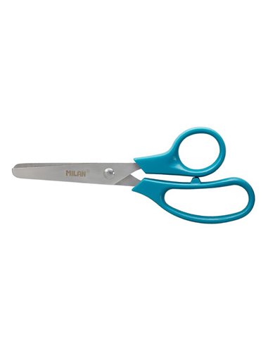 Blister com tesoura escolar Milão básica de 13,3 cm