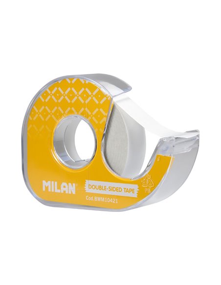 Blister con cinta adhesiva de doble cara 15mm x 10m milan