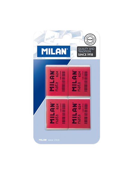 Blister com 4 borrachas creme 624 Milan