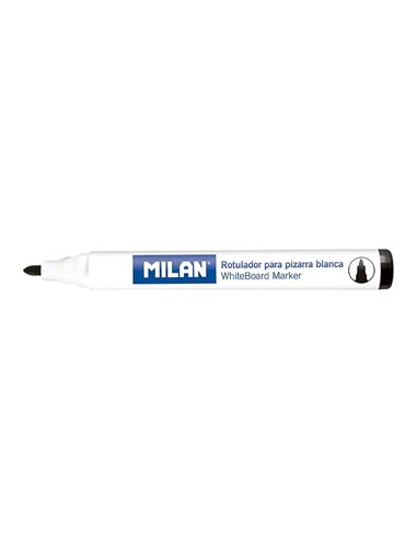 Caja de 12 rotuladores negros ø4,7mm para pizarra blanca milan