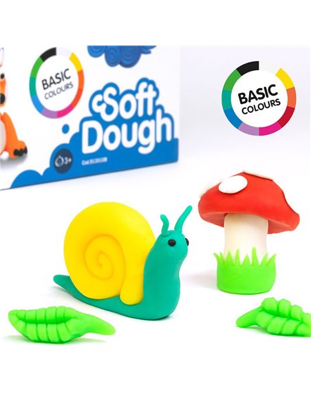 Caja con 10 frascos de 85g básico soft dough milan