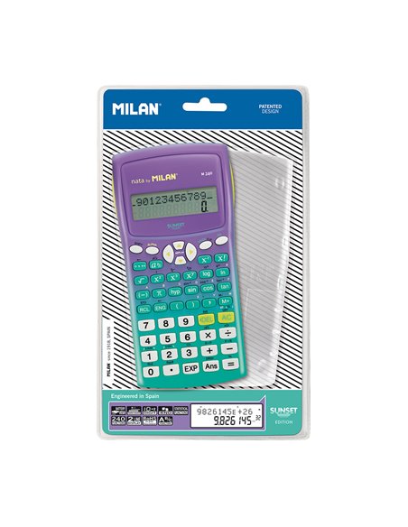 Calculadora científica blister M240 Sunset Green Milan