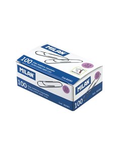 Blister 1 caja con 100 clips metalicos 33mm milan. 2