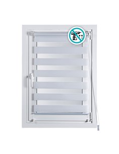 Estor enrollable clip&fix noche&dia blanco 150x180cm 2
