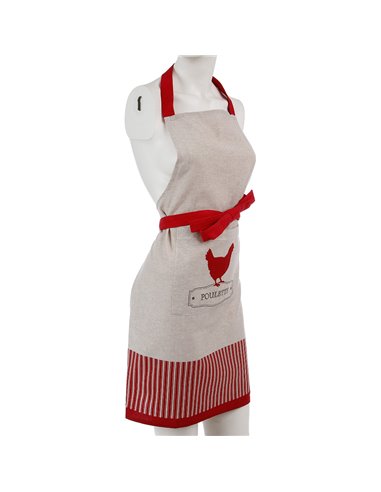 Avental gourmet modelo Poulette 60x80cm