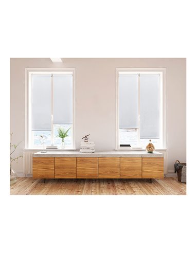 Estor enrollable clip&fix 75x180cm blanco nieve stor planet