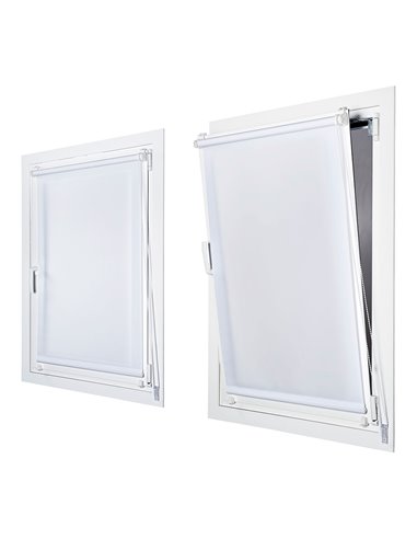 Estor enrollable clip&fix 120x180cm blanco nieve stor planet