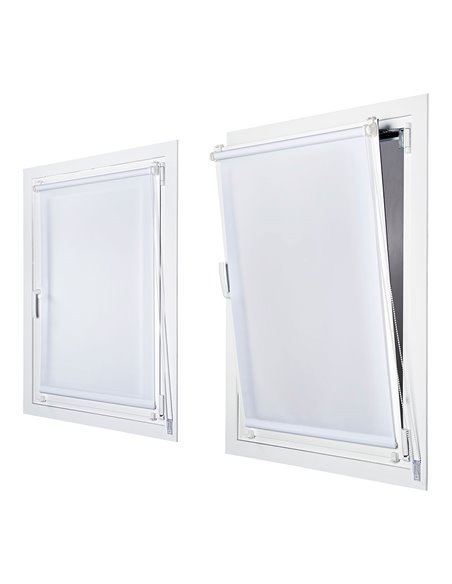 Estor enrollable clip&fix 150x180cm blanco nieve stor planet