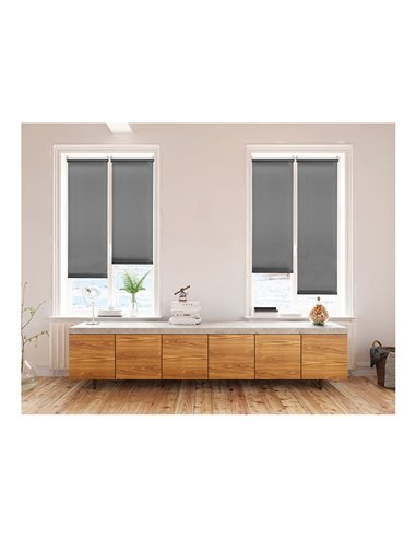 Estor enrollable clip & fix 90x180cm gris asfalto stor planet