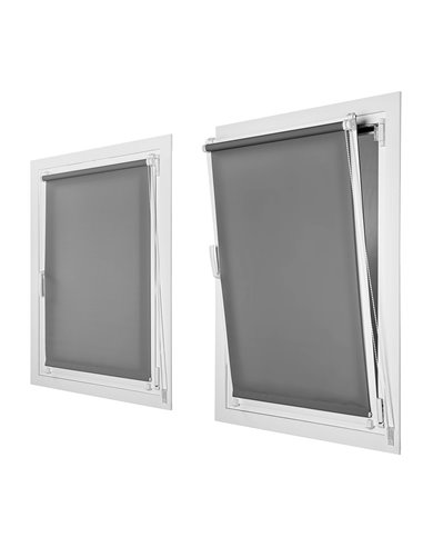 Estor enrollable clip & fix 150x180cm gris asfalto stor planet