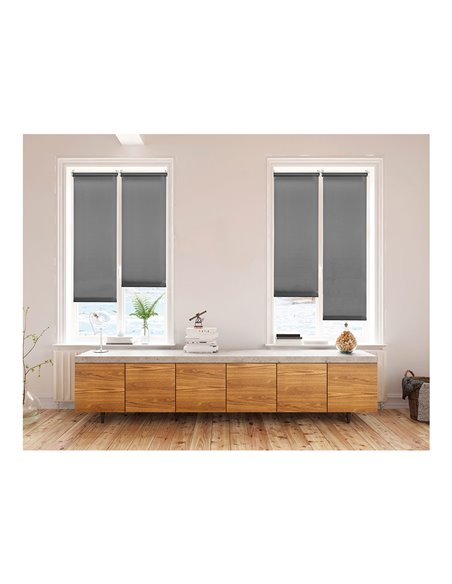 Estor enrollable clip & fix 150x180cm gris asfalto stor planet