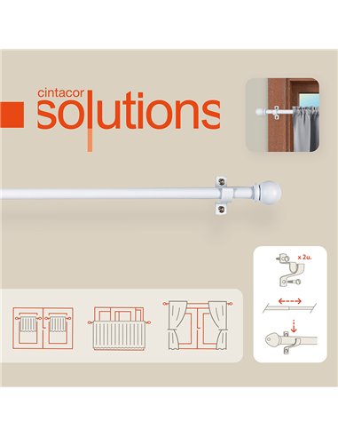 Portavisillo deco esfera blanco 70-120cm cintacor