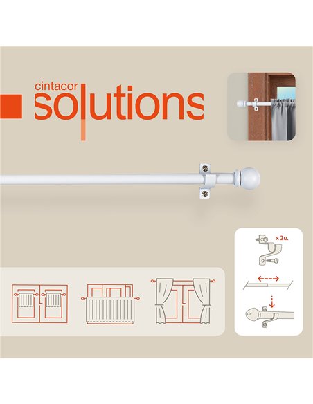 Portavisillo deco esfera blanco 120-215cm cintacor