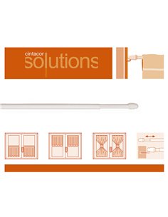 Portavisillo plano 11mm 40-65cm blanco 2 unid. 2