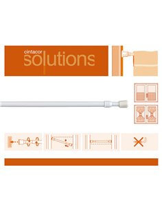 Portavisillo rosca 8mm 40-65cm blanco 2 unid. 2