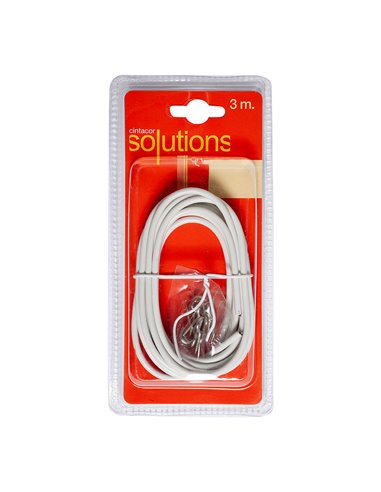 Cable plastificado blanco (gusanillo) 3m portavisillo pv025 cintacor