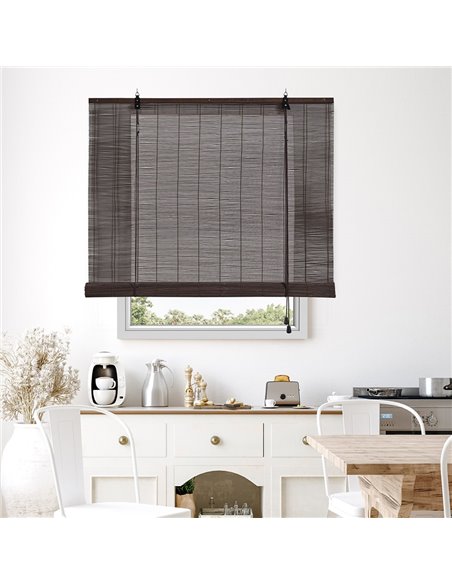 Estore de enrolar em bambu wengé ocre 60x175cm Cintacor - Storplanet