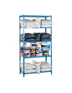 Estanteria metalica sin tornillos con aglomerado maderclick plus 5/500 simon rack 2