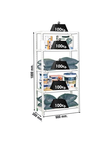 Kit estantería metálica comfort 5/300 blanco simon rack