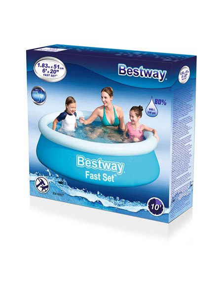 Piscina modelo "fast set" ø183x51cm 940 l. bestway