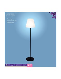 Lámpara de pie color blanco y negro para exteior y interior recargable con mando a distancia 150cm 894459 2
