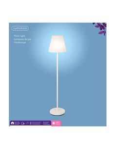 Lámpara de pie color blanco para exteior y interior recargable con mando a distancia 150cm 894460 2