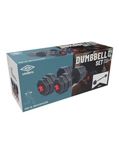 Juego de mancuernas extensible 19 piezas umbro 2