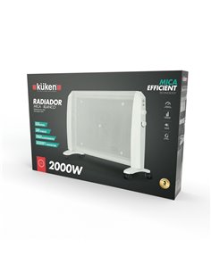 Radiatore in mica bianca Küken 2000w 2