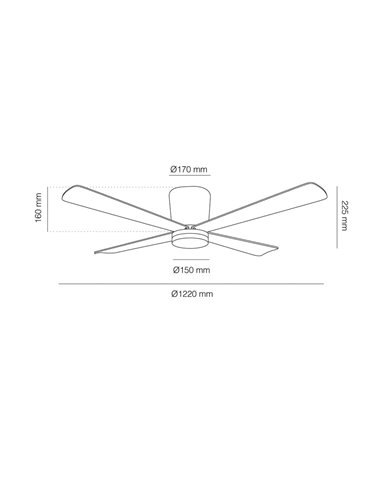 Ventilador DC Surat blanco Led 15W CCT