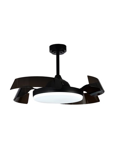 Ventilador de techo LED Batán Negro 35W 3200lm CCT