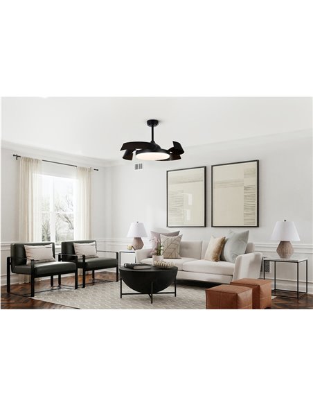 Ventilador de techo LED Batán Negro 35W 3200lm CCT