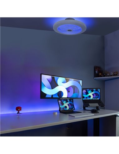 Ventilador Plafón LED Moli 35W 3000 Lm. CCT+RGB