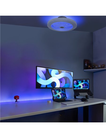 Ventilador Plafón LED Moli 35W 3000 Lm. CCT+RGB