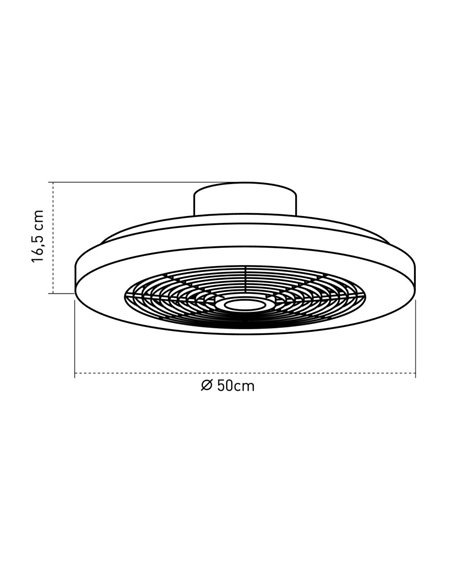 Ventilador Plafón LED Moli 35W 3000 Lm. CCT+RGB