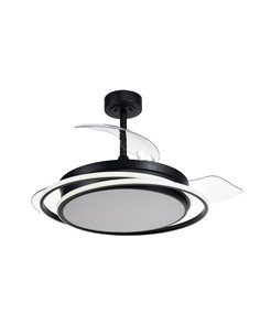 Ventilador LED con aspas plegables Antila Negro 45W 4000 Lm CCT 2