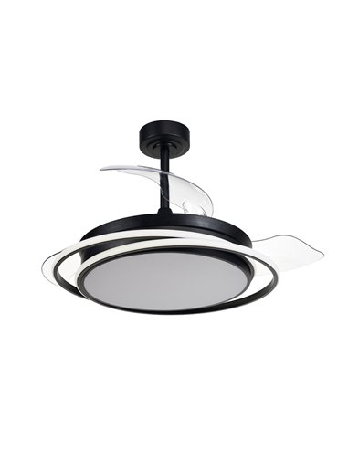 Ventilador LED con aspas plegables Antila Negro 45W 4000 Lm CCT