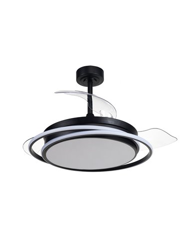 Ventilador LED con aspas plegables Antila Negro 45W 4000 Lm CCT