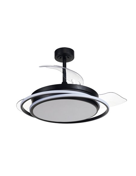 Ventilador LED con aspas plegables Antila Negro 45W 4000 Lm CCT