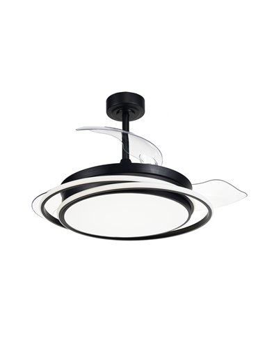 Ventilador LED con aspas plegables Antila Negro 45W 4000 Lm CCT