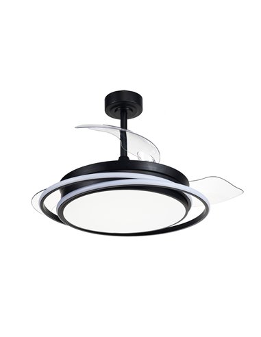 Ventilador LED con aspas plegables Antila Negro 45W 4000 Lm CCT