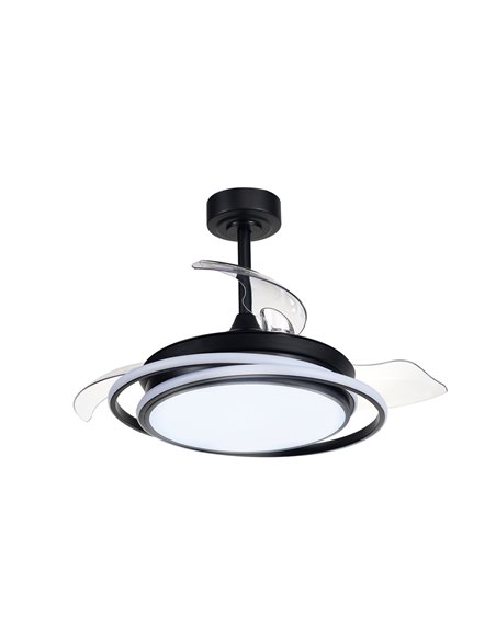 Ventilador de techo LED Antila Mini Negro 45W 4000 Lm CCT