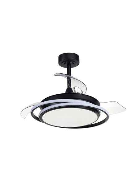 Ventilador de techo LED Antila Mini Negro 45W 4000 Lm CCT