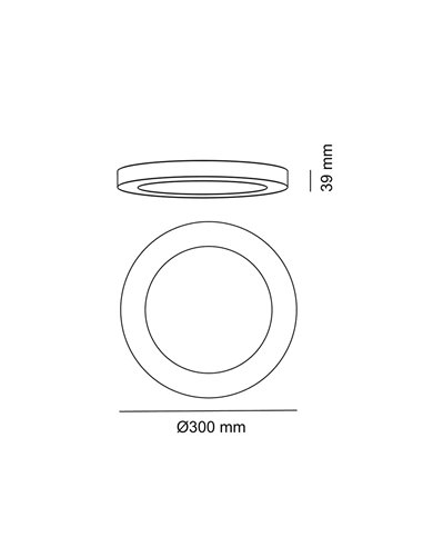 Downlight de superficie Know 30W 3000K