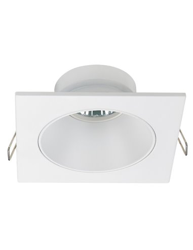 Luz embutida fixa branca quadrada Zeus