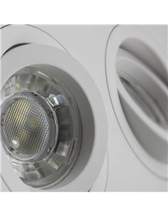 Empotrable Helium blanco de dos luces 2