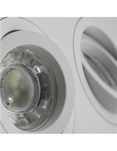 2 luzes embutidas brancas com hélio
