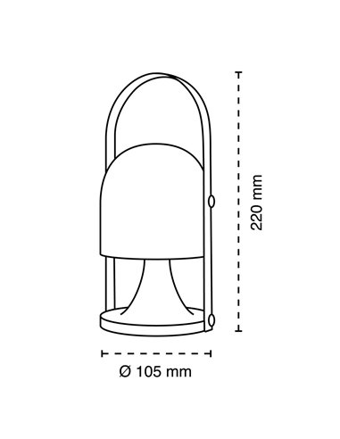 Lámpara portátil LED Centauri 2.5W 120Lm 3000K Dim Azul