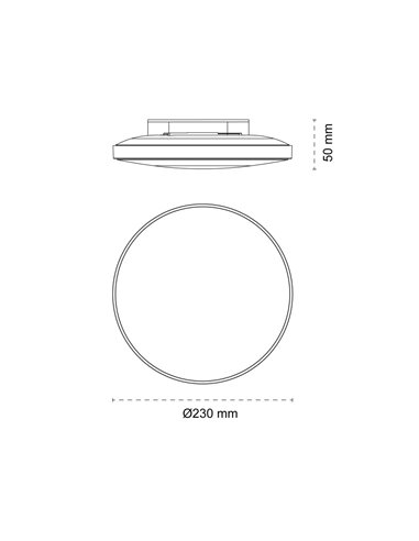 Downlight de superficie LED Ara 18W 1620Lm 3000K IP44