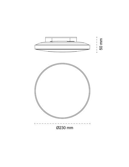 Downlight de superficie LED Ara 18W 1620Lm 4000K IP44