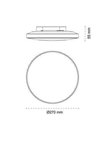 Downlight de superficie LED Ara 24W 2160Lm 3000K IP44